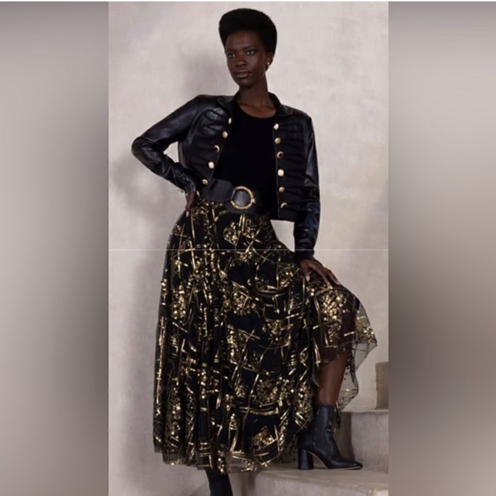 NWT Making the Cut Season 2 Episode 7 Andrea's Sequin Skirt Winning Look